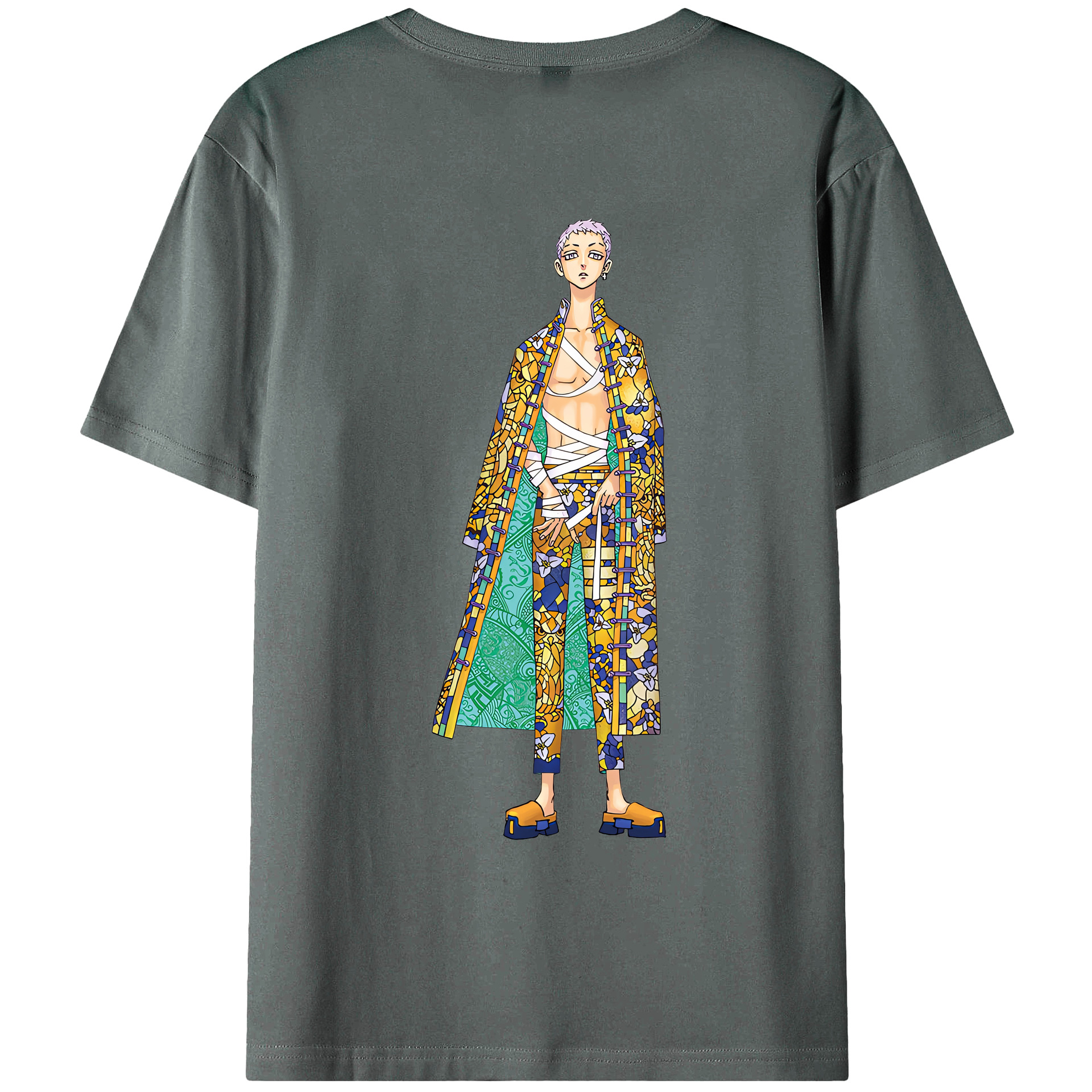 （画像用） 東京リベンジャーズ Tokyo Revengers 綿100％ メンズ半袖Tシャツ（バックプリント） 通気性